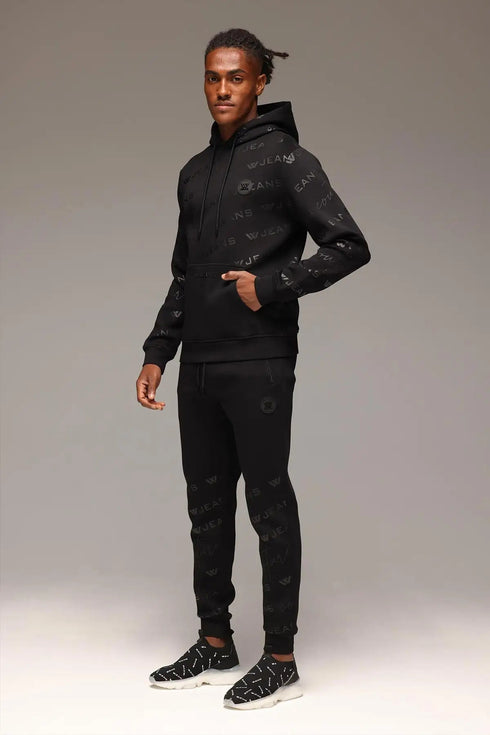Wjeans tracksuit for man חליפה דבליו ג'ינס חליפה סט שלם בצבע שחור לגבר